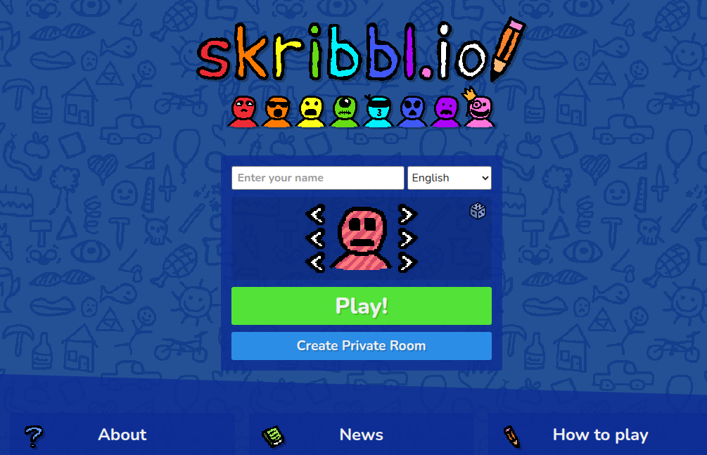 Skribbl.io online Pictionary-style browser game.